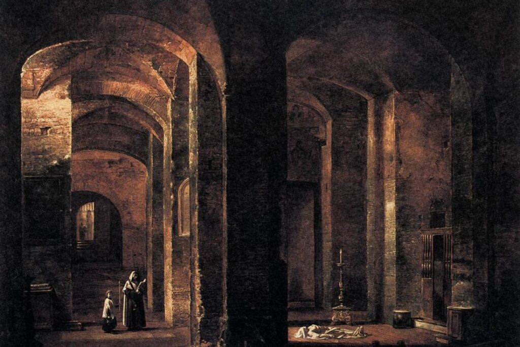 François-Marius_Granet_-_Crypt_of_San_Martino_ai_Monti,_Rome_-